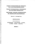 Vierter Internati<em>on</em>aler K<em>on</em>gress fur Elektr<em>on</em>enmikroskopie Fourth Internati<em>on</em>al C<em>on</em>ference <em>on</em> Electr