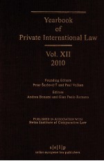 YEARBOOK <em>OF</em> PRIVE <em>IN</em>TERNATIOAL LAW <em>VOLUME</em> XII-2010
