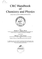 CRC Handbook <em>of</em> Chemistry and <em>Physics</em>