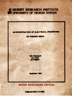 AN INVESTIGATION <em>OF</em> ELECTRICAL PROPERTIES <em>OF</em> POROUS MEDIA