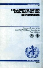 evaluation <em>of</em> certain food additives and contaminants