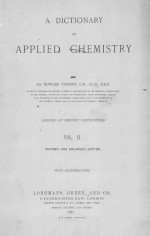 <em>A</em> DICTION<em>A</em>RY <em>OF</em> <em>A</em>PPLIED CHEMISTRY VOL.Ⅱ