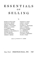 <em>ESSENTIALS</em> <em>OF</em> SELLING