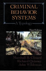 CRIMINAL <em>B</em>EHAVIOR SYSTEMS A TYPOLOGY