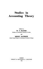 STUDIES <em>IN</em> ACCOUNT<em>IN</em>G <em>THEORY</em>