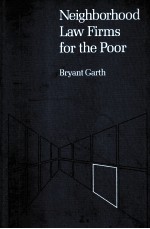 NEIGHBORHOOD LAW FIRMS FOR THE POOR:A COMPARATIVE STUDY OF RECENT <em>DEVELOPMENTS</em> IN LEGAL AID AND IN T