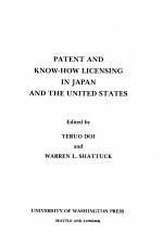 <em>Patent</em> and Know-How Licensing in Japan and the United States