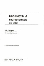 BIOCHEMISTRY <em>OF</em> PHOTOSYNTHESIS  2ND <em>EDITION</em>