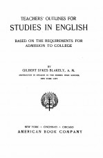 TEACHERS’ OUTLINES FOR <em>STUDIES</em> IN ENGLISH