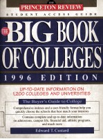 THE PRINCETON REVIEW STUDENT ACCESS GUIDE THE BIG BOOK <em>OF</em> COLLEGES  1996 <em>EDITION</em>