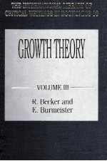 Growth th<em>eo</em>ry volum<em>e </em>Ⅲ <em>eq</em>uilibrium growth th<em>eo</em>ri<em>es</em>