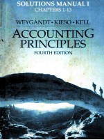 Accounting <em>principles</em> solutions manual 1 chapters 1-13 fouth edition