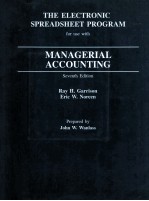 The electronic spreadsheet program for use with managerial accounting (seventh <em>edition</em>)