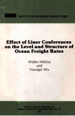 Effect <em>of</em> Liner Conferences on the Level and <em>Structure</em> <em>of</em> Ocean Freight Rates