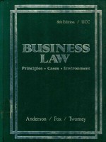 Business Law <em>Principles</em> Cases Environment