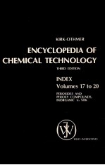 encyclopedia of chemical technology third <em>edition</em> index volumes 17 to 20