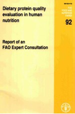 DIETARY PROTE<em>IN</em> QUALITY EVALUATION <em>IN</em> HUMAN NUTRITION