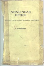 <em>N</em>O<em>N</em>LI<em>N</em>EAR OPTICS ALECTURE <em>N</em>OTE A<em>N</em>D REPRI<em>N</em>T VOLUME