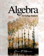 <em>A</em>LGEBR<em>A</em> <em>FOR</em> COLLEGE <em>STUDENTS</em> THIRD EDITION