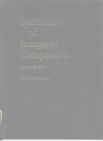 Diction<em>a</em>ry <em>of</em> inorg<em>a</em>nic compounds