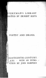 EIGHTEENTH CENTURY PLAY<e<em>m</em>>S</e<em>m</em>>