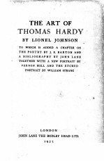 THE ART OF <em>THOMAS</em> HARDY