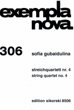 exempla nova 306 string quartet No.4 score <em>edition</em> sikorski 8506