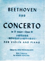concerto in D major-Opus 61 <em>for</em> violin and piano