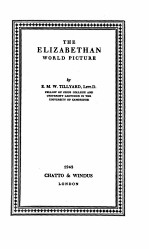 THE ELIZABETHAN WORLD PICTURE