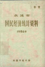 承德市国民经济<em>统计</em>资料  1986年