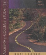<em>A</em>LGEBR<em>A</em> <em>FOR</em> COLLEGE <em>STUDENTS</em>  FIFTH EDITION