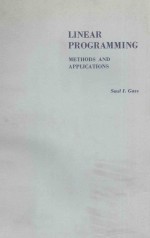 LINEAR PROGRAMMING <em>METHODS</em> AND APPLICATIONS SECOND EDITION