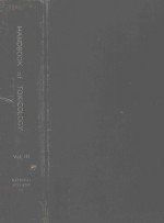 HANDBOOK <em>OF</em> TOXICOLOGY <em>VOLUME</em> 3:<em>IN</em>SECTICIDES A COMPENDIUM