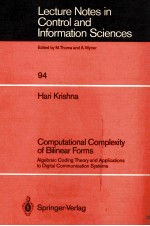 <em>COMPUTATIONAL</em> COMPLEXITY <em>OF</em> BILINEAR FORMS