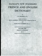 H<em>A</em>RR<em>A</em>P'S NEW ST<em>A</em>ND<em>A</em>RD FRENCH <em>A</em>ND ENGLISH DICTION<em>A</em>RY <em>VOLUME</em> <em>ONE</em> FRENCH-ENGLISN <em>A</em>-I