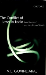 THE <em>C</em>ONFLI<em>C</em>T OF LAWS IN INDIA  INTER-TERRITORIAL AND INTER-PERSONAL <em>C</em>ONFLI<em>C</em>T