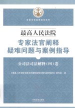 最高人民法院专家法官阐释疑难问题与案例指导  公司法司法解释卷  4