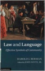 LAW AND <em>LANGUAGE</em> EFFECTIVE SYMBOLS <em>OF</em> COMMUNITY