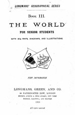 THE WORLD <em>FOR</em> JUNIOR <em>STUDENTS</em> BOOK Ⅲ