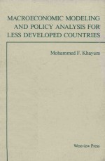 MACROECONOMIC MODELING AND POLICY ANALYSIS <em>F</em>OR LESS DEVELOPED COUNTRIES