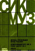 quartet No.2 op.92 for 2 violins viola and violoncello score <em>Edition</em> Sikorski Ed.Nr.2271