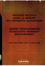 RECENT DECELOPMENTS <em>IN</em> ACOUSTIC <em>IN</em>TENSITY MEASUREMENT