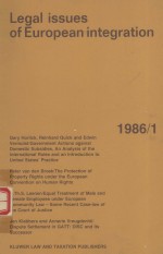 LEGAL ISSUES <em>OF</em> EUROPEAN INTEGRATION  1986/1