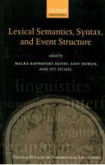 LEXICAL <em>SEMANTICS</em> SYNTAX AND EVENT STRUCTURE