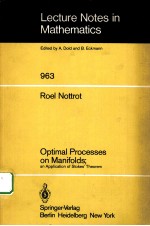 OPTIMAL PROCESSES <em>ON</em> MANIFOLDS：AN <em>APPLICATI<em>ON</em></em> OF STOKES’THEOREM