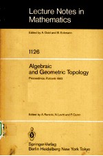ALGEBRAIC A<em>N</em>D GEOMETRIC TOPOLOGY