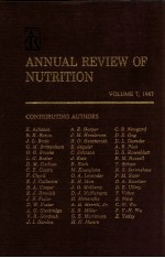 Annual review <em>of</em> nutrition <em>volume</em> 7