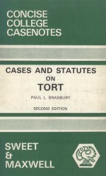 CASES <em>AND</em> STATUTES ON TORT  <em>SECOND</em> <em>EDITION</em>
