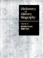 DICTIONARY <em>OF</em> LITERARY BIOGRAPHY  <em>VOLUME</em> 19：BRITISH POETS，1880-1914