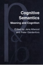 COGNITIVE <em>SEMANTICS</em> MEANING AND COGNITION